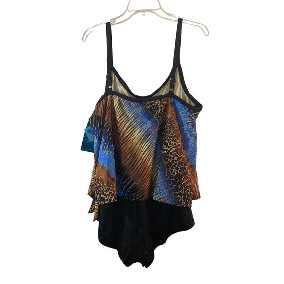 MAXINE OF HOLLYWOOD Women’s Minimizer One Piece Swimsuit / Size: 24W - Picture 2 of 13